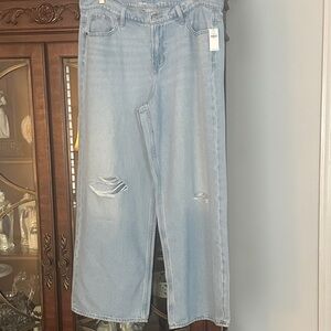 Old Navy Light Blue Baggy Wide Leg Jeans